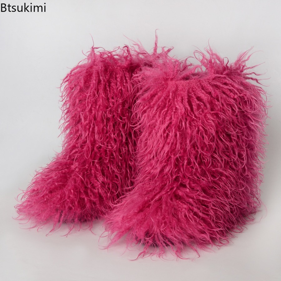 Botas de piel mongol a la moda - Street Fashion Y2K reseña y precio