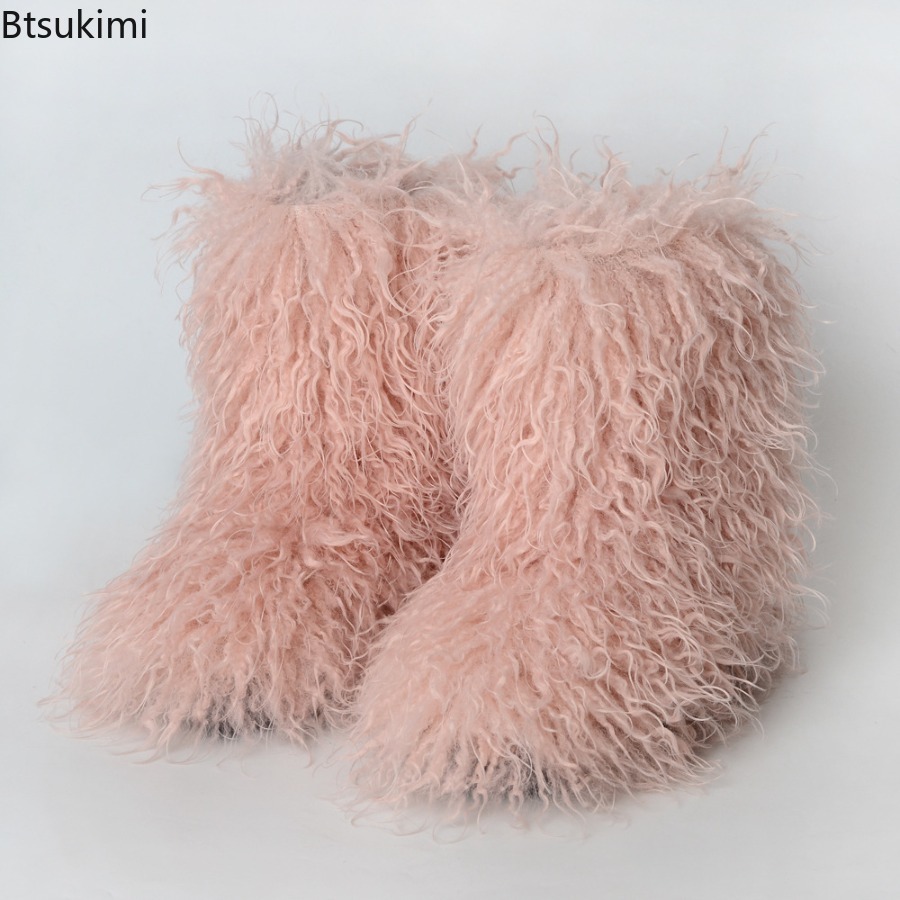 Botas de piel mongol a la moda - Street Fashion Y2K reseña y precio